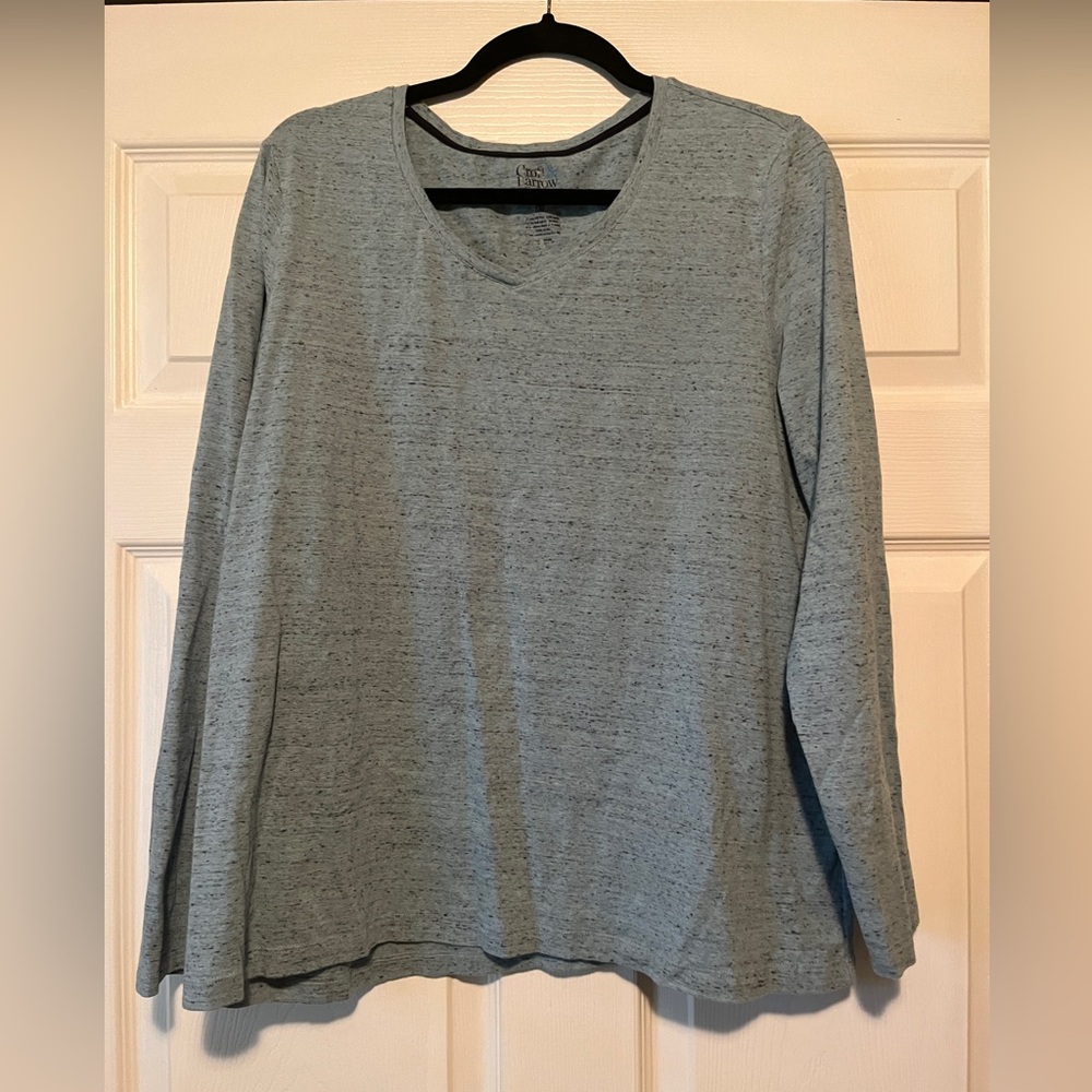 Croft and Barrow XXL blue heathered long sleeve Classic Tee